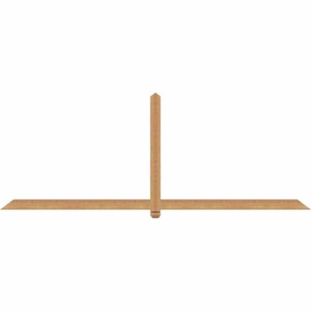 Ekena Millwork Eugene Smooth Timber Gable Bracket, Western Red Cedar, 108"W x 40"H x 1 1/2"D x 3 1/2"F, 9/12 Pitch GBW108X40X0204EUG00SWR